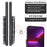 For iPhone 15 Pro Case Card Holder Kickstand PU Leather + TPU Glitter Phone Cover with Shoulder Strap - Black - 6