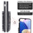 For Samsung Galaxy S25+ / S24+ Case Card Holder Kickstand PU Leather + TPU Glitter Phone Cover with Shoulder Strap - Black - 5