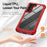 For Samsung Galaxy S23+ Metal Button Hard PC + TPU Drop-proof Cover Cellphone Anti-scratch Back Case - Red - 3