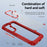 For Samsung Galaxy S23+ Metal Button Hard PC + TPU Drop-proof Cover Cellphone Anti-scratch Back Case - Red - 4