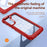 For Samsung Galaxy S23+ Metal Button Hard PC + TPU Drop-proof Cover Cellphone Anti-scratch Back Case - Red - 7