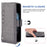 For iPhone 16 Pro Case Jean Cloth Texture PU Leather Wallet Phone Cover with Rotating Card Slots - Grey - 4