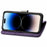 For iPhone 16 Pro Max Case Retro PU Leather Wallet Phone Cover with Rotating Card Slots Holder - Purple - 3