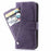 For iPhone 16 Pro Max Case Retro PU Leather Wallet Phone Cover with Rotating Card Slots Holder - Purple - 5