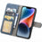 For iPhone 15 Case Retro PU Leather Wallet Phone Cover with Rotating Card Slots Holder - Blue - 2
