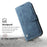 For iPhone 15 Case Retro PU Leather Wallet Phone Cover with Rotating Card Slots Holder - Blue - 4