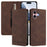For iPhone 16 Case RINACASIS RC23 RFID Blocking Wallet Stand PU Leather Phone Cover - Brown - 3