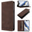 For iPhone 16 Case RINACASIS RC23 RFID Blocking Wallet Stand PU Leather Phone Cover - Brown - 4