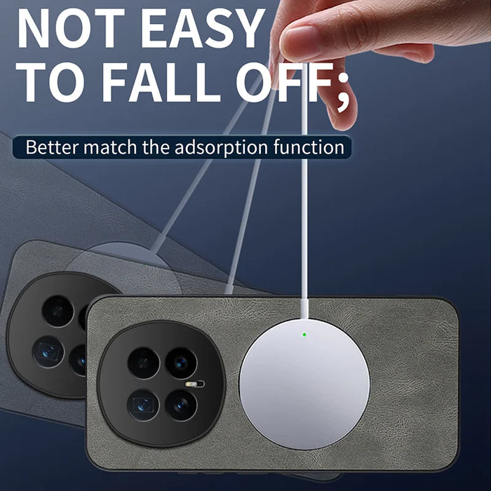 WANLONFENG For Honor Magic8 5G Magnetic Case  SD Series PC TPU Phone Cover with 2Pcs Screen Film - Grey - 3