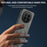 WANLONFENG For Honor Magic8 5G Magnetic Case  SD Series PC TPU Phone Cover with 2Pcs Screen Film - Grey - 5