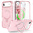 For iPhone Air Magnetic Case Kickstand Frosted TPU + PC Phone Cover with PET Screen Protector - Pink - 1
