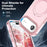 For iPhone Air Magnetic Case Kickstand Frosted TPU + PC Phone Cover with PET Screen Protector - Pink - 5