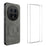 WANLONFENG For Honor Magic8 Pro 5G Magnetic Case  SD Series PC TPU Phone Cover with 2Pcs Screen Film - Grey - 1