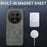 WANLONFENG For Honor Magic8 Pro 5G Magnetic Case  SD Series PC TPU Phone Cover with 2Pcs Screen Film - Grey - 2