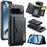 DG.MING M6 Series For Google Pixel 10 Pro XL Case Magnetic Wallet PU + PC + TPU Phone Cover - Black - 1