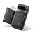 DG.MING M6 Series For Google Pixel 10 Pro XL Case Magnetic Wallet PU + PC + TPU Phone Cover - Black - 3