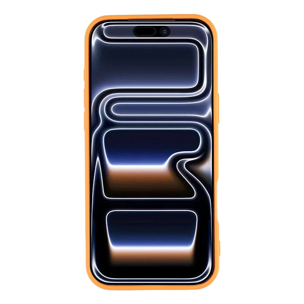 For iPhone 17 Pro Case Compatible with MagSafe Skin Touch TPU PC Phone Back Cover with Camera Lens Protector - Orange - 2