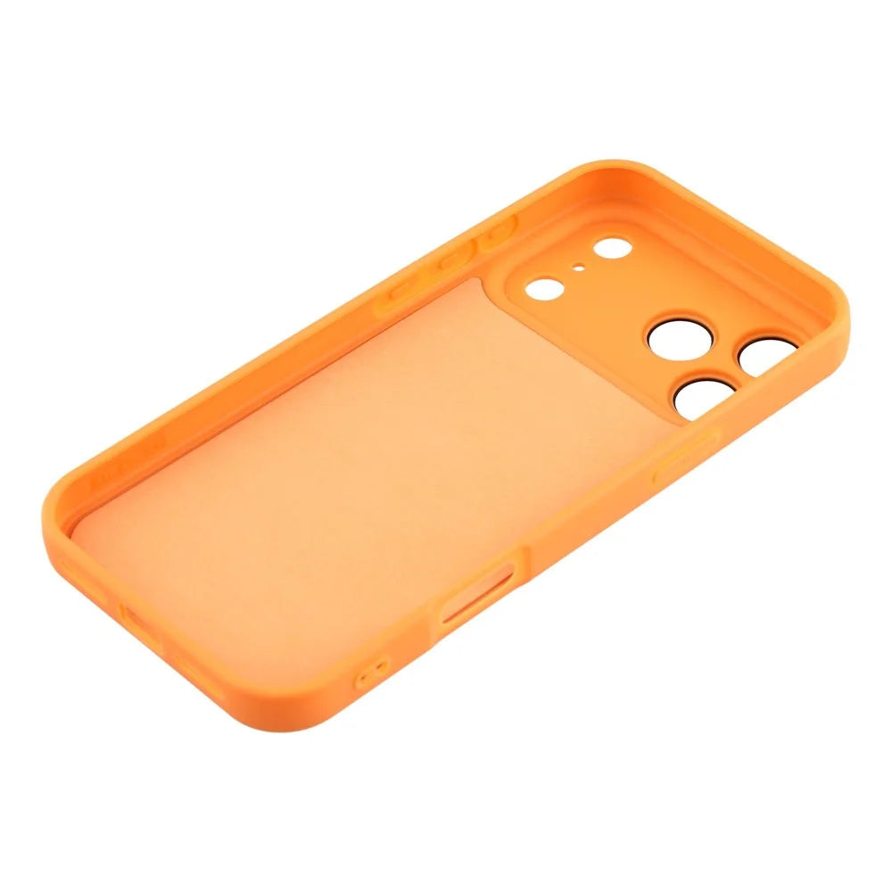For iPhone 17 Pro Case Compatible with MagSafe Skin Touch TPU PC Phone Back Cover with Camera Lens Protector - Orange - 6