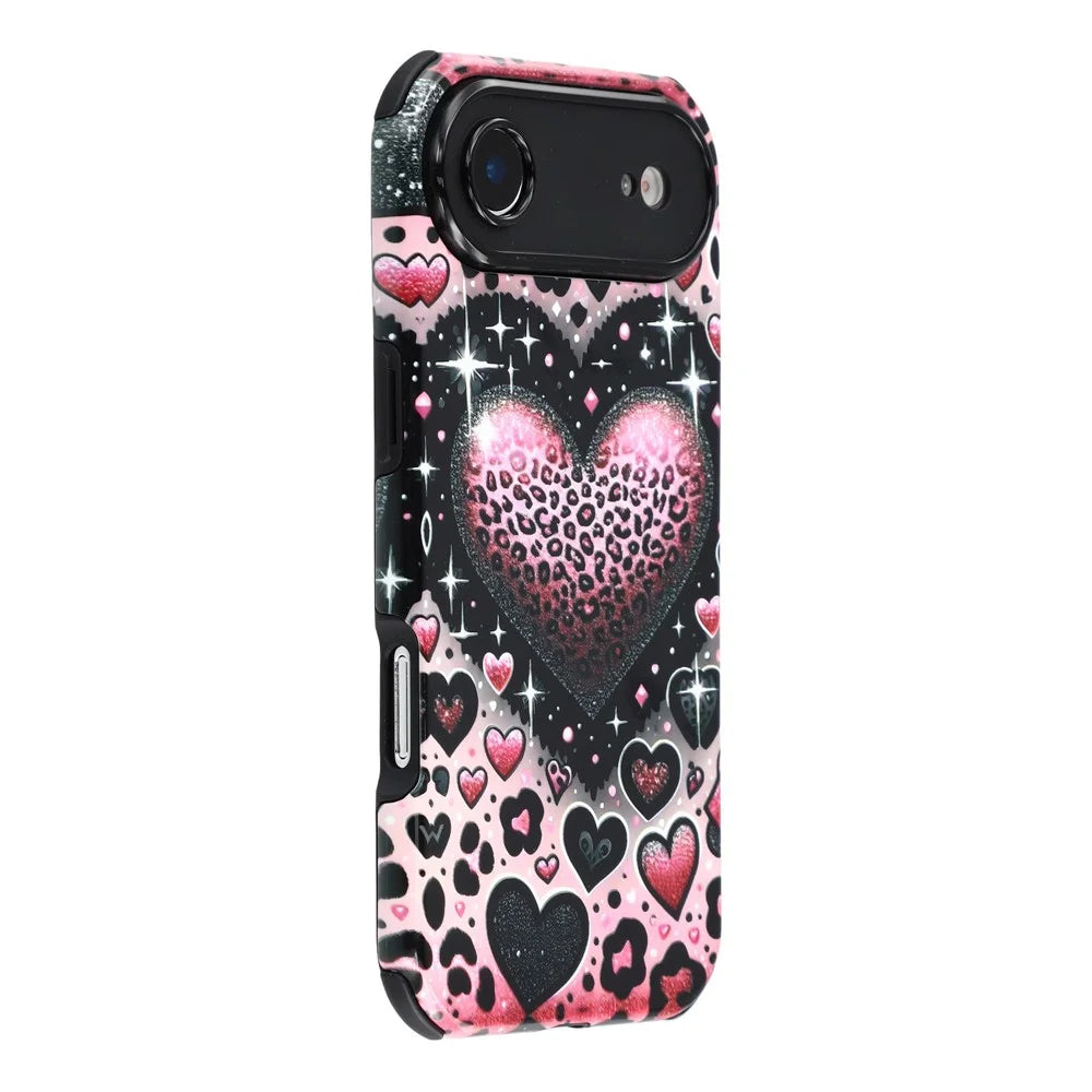 For iPhone Air Case IMD Pattern Design Corner Protection PC + TPU Phone Cover - Love Heart - 1