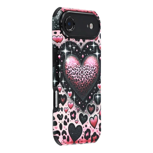 For iPhone Air Case IMD Pattern Design Corner Protection PC + TPU Phone Cover - Love Heart - 1