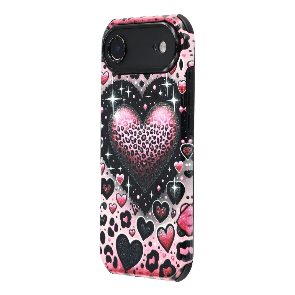 For iPhone Air Case IMD Pattern Design Corner Protection PC + TPU Phone Cover - Love Heart - 4