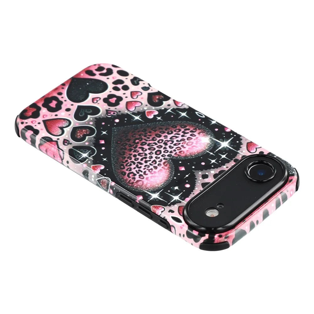 For iPhone Air Case IMD Pattern Design Corner Protection PC + TPU Phone Cover - Love Heart - 5