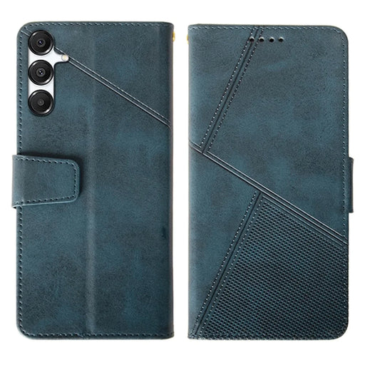 IDEWEI For Samsung Galaxy A18 5G / A18 4G / A17 5G / A17 4G Case Leather Wallet Phone Cover Stand Calf Texture - Blue - 1