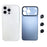 For iPhone 15 Pro Max Metal Case Transfer to 17 Pro Max Phone Cover with Camera Lens Protector - Blue - 1