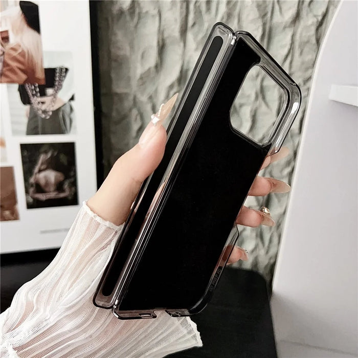 For Google Pixel 10 Pro Fold Phone Magnetic Case Leather + PC Protective Cover - Grey - 3