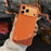 For iPhone 17 Pro Magnetic Case Orange Synthetic Fiber + PC Phone Back Cover - Winter Snow - 1