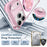 For iPhone 17 Pro Max Case Compatible with MagSafe Rotating Kickstand PC + TPU Back Cover - Transparent Pink - 2