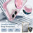 For iPhone 17 Case Compatible with MagSafe Rotating Kickstand PC + TPU Back Cover - Transparent Pink - 3