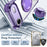 For iPhone Air Case Compatible with MagSafe Rotating Kickstand PC + TPU Back Cover - Transparent Purple - 2