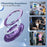 For iPhone Air Case Compatible with MagSafe Rotating Kickstand PC + TPU Back Cover - Transparent Purple - 6