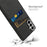 For Samsung Galaxy S26 Case Cloth + Hard PC Phone Cover with Dual Card Slots - Black - 4