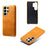 For Samsung Galaxy S26 Ultra Case Calf Texture PU Leather Hard PC Protective Phone Cover - Orange - 2