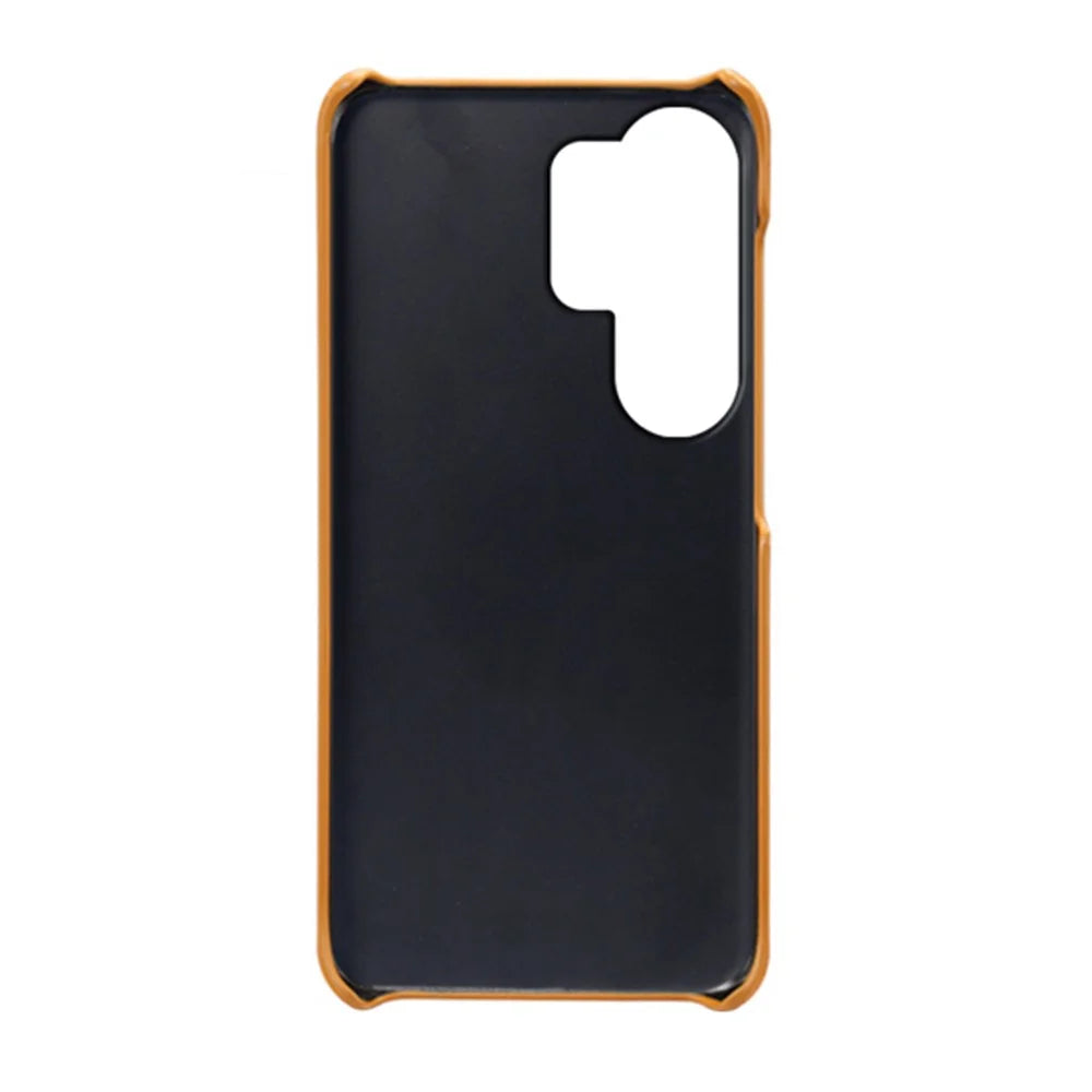 For Samsung Galaxy S26 Ultra Case Dual Card Slots PU Leather + Hard PC Phone Cover - Orange - 2