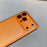 For iPhone 14 Pro Max Metal Case Transfer to 17 Pro Max Phone Cover with Camera Lens Protector - Orange - 7