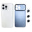 For iPhone 15 Pro Metal Case Transfer to 17 Pro Phone Cover with Camera Lens Protector - Blue - 1