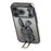For iPhone 17 Pro Max Case Electroplating Glitter Rabbit PC + TPU Phone Cover with Kickstand - Black - 4