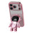 For iPhone 17 Pro Max Case with Astronaut Kickstand PC + TPU Phone Cover Shiny Glitter - Pink - 4