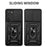 For Samsung Galaxy S23 Ring Kickstand PC + TPU Protective Cover Anti-drop Phone Case with Slide Camera Lid - Black - 2