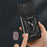 For Samsung Galaxy S23 Ring Kickstand PC + TPU Protective Cover Anti-drop Phone Case with Slide Camera Lid - Black - 6