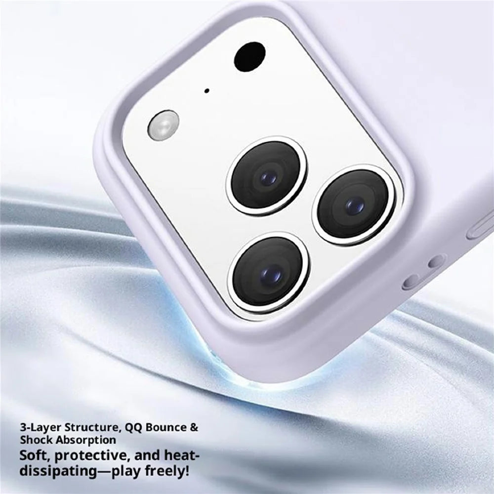 For iPhone 18 Pro Max / 17 Pro Max Magnetic Case PC + Liquid Silicone Anti-Scratch Phone Cover - Purple - 6