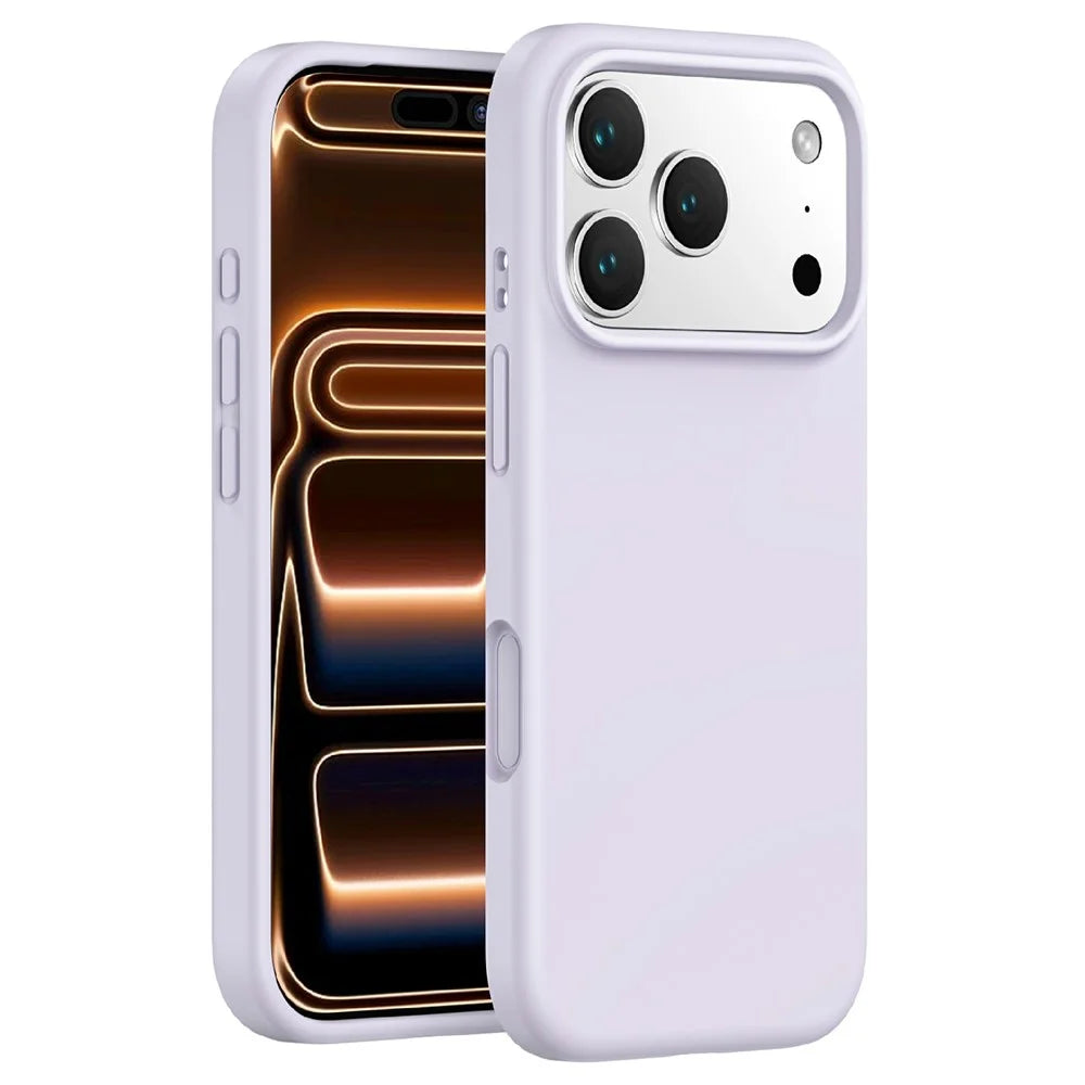 For iPhone 18 Pro / 17 Pro Magnetic Case PC + Liquid Silicone Anti-Scratch Phone Cover - Purple - 1