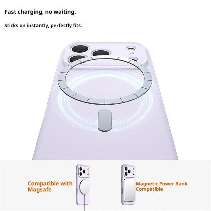 For iPhone 17 Pro Max Magnetic Case Precise Cutouts PC + Liquid Silicone Protective Phone Cover - Purple - 2