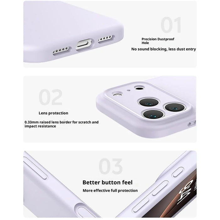 For iPhone 17 Pro Max Magnetic Case Precise Cutouts PC + Liquid Silicone Protective Phone Cover - Purple - 5