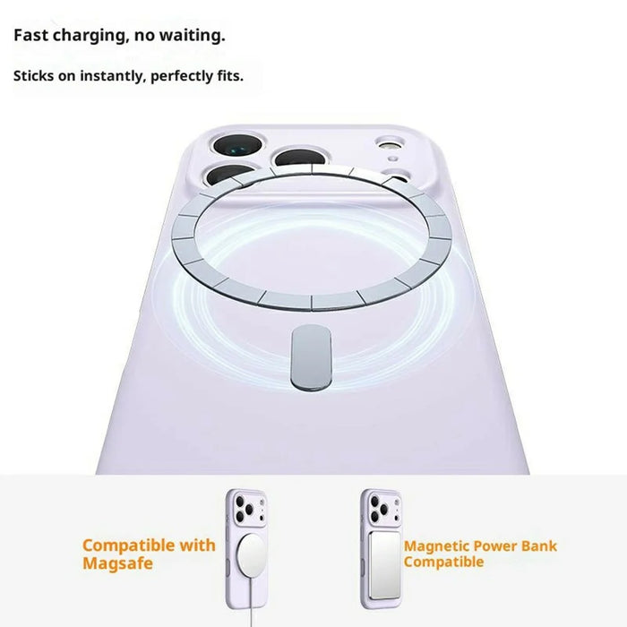 For iPhone 17 Pro Magnetic Case Precise Cutouts PC + Liquid Silicone Protective Phone Cover - Purple - 2
