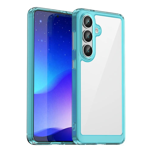 For Samsung Galaxy S26 Case TPU + Acrylic Protective Clear Phone Cover - Transparent Blue - 1