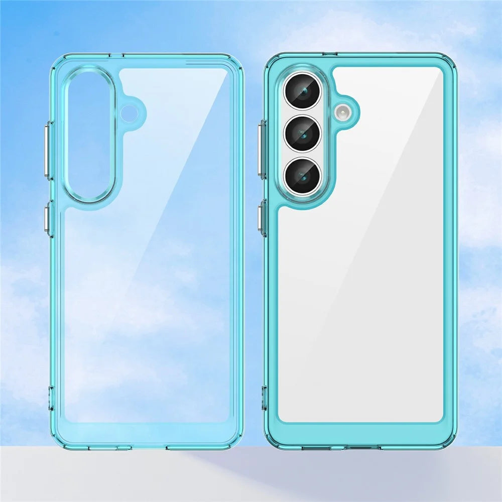 For Samsung Galaxy S26 Case TPU + Acrylic Protective Clear Phone Cover - Transparent Blue - 2
